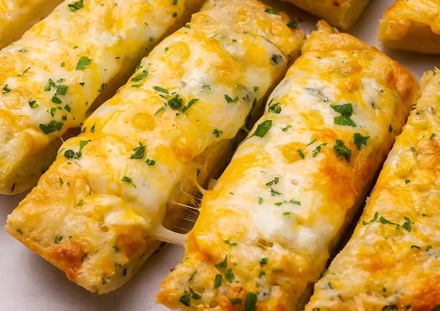 Cheesy garlic bread.