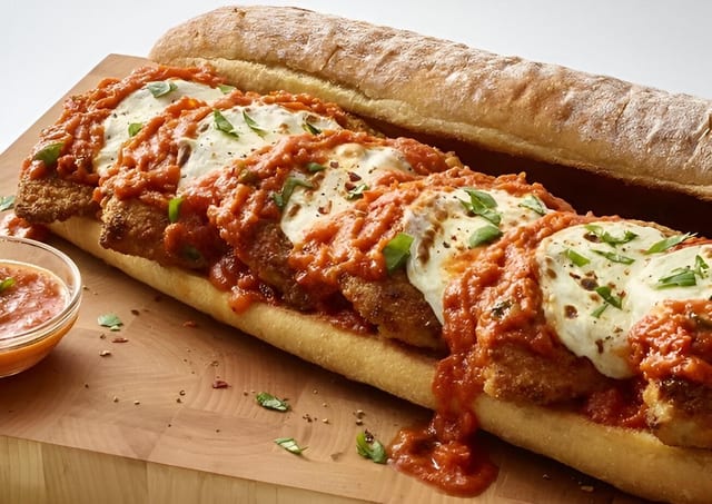 Chicken parm sub.