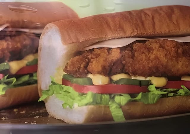 Crispy chicken sub.