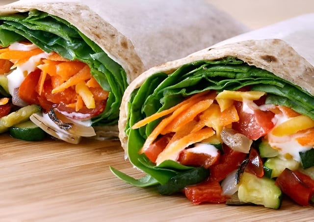 Grilled veggie roll.