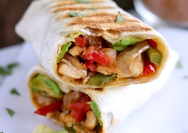 Chicken fajita roll.