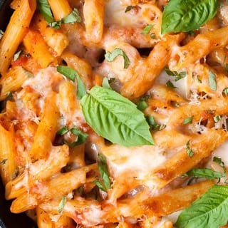 ziti with chicken cutlet marinara