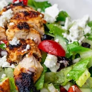 grill chicken GREEK salad